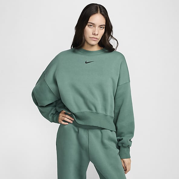 Green nike sweatshirt womens 2025